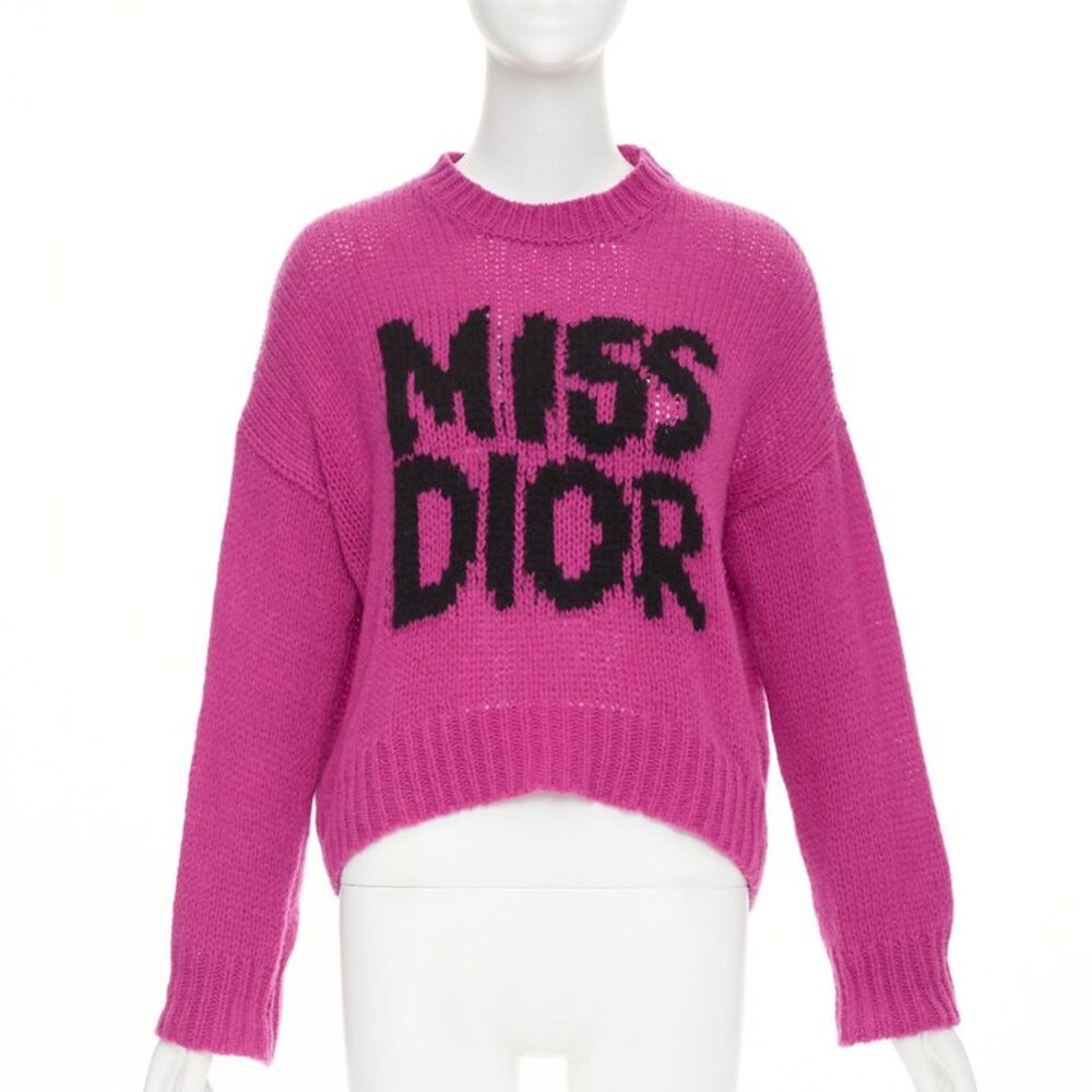 Dior Miss Dior logo cashmere silk sweater